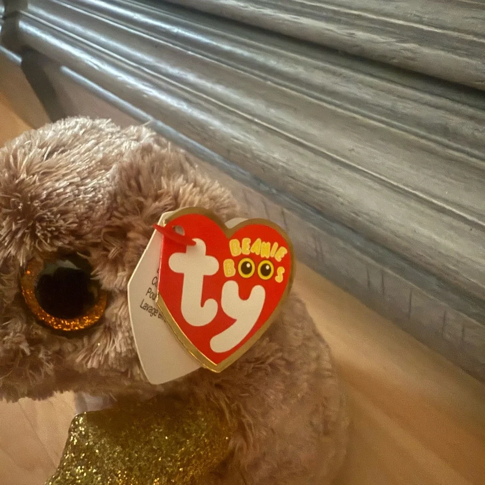 Ty Plush Bird Toy with Gold and Brown